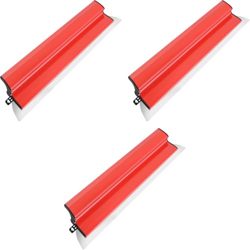 Serplex® 23.62 Inch 60CM Skimming Blade Stainless Steel Trowel Drywall Smoothing Spatula Plastering for Large Working Area Wall Decoration Construction Tool 3 PCS Serplex® 23.62 Inch 60CM Skimming Blade Stainless Steel Trowel Drywall Smoothing Spatula Plastering for Large Working Area Wall Decoration Construction Tool 3 PCS